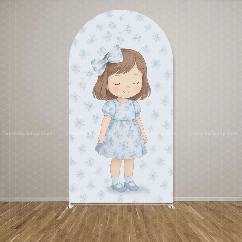Photography Lighting Name - Custom Name Light Blue Bow Floral
