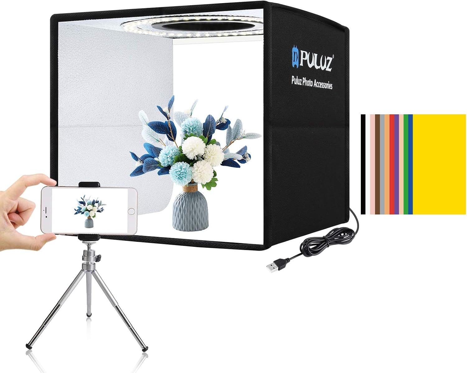 Photography Led Lighting Kit - RGB LED Panel Video Light with