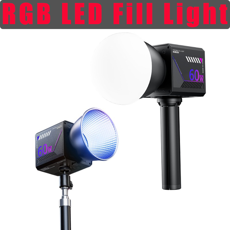 Photography Lighting And Background - 60W RGB Video Light Portable LED