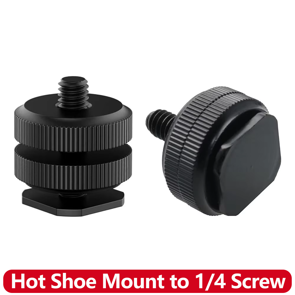 Photography Led Lighting Kit - Aluminum Alloy Hot Shoe to 1/4