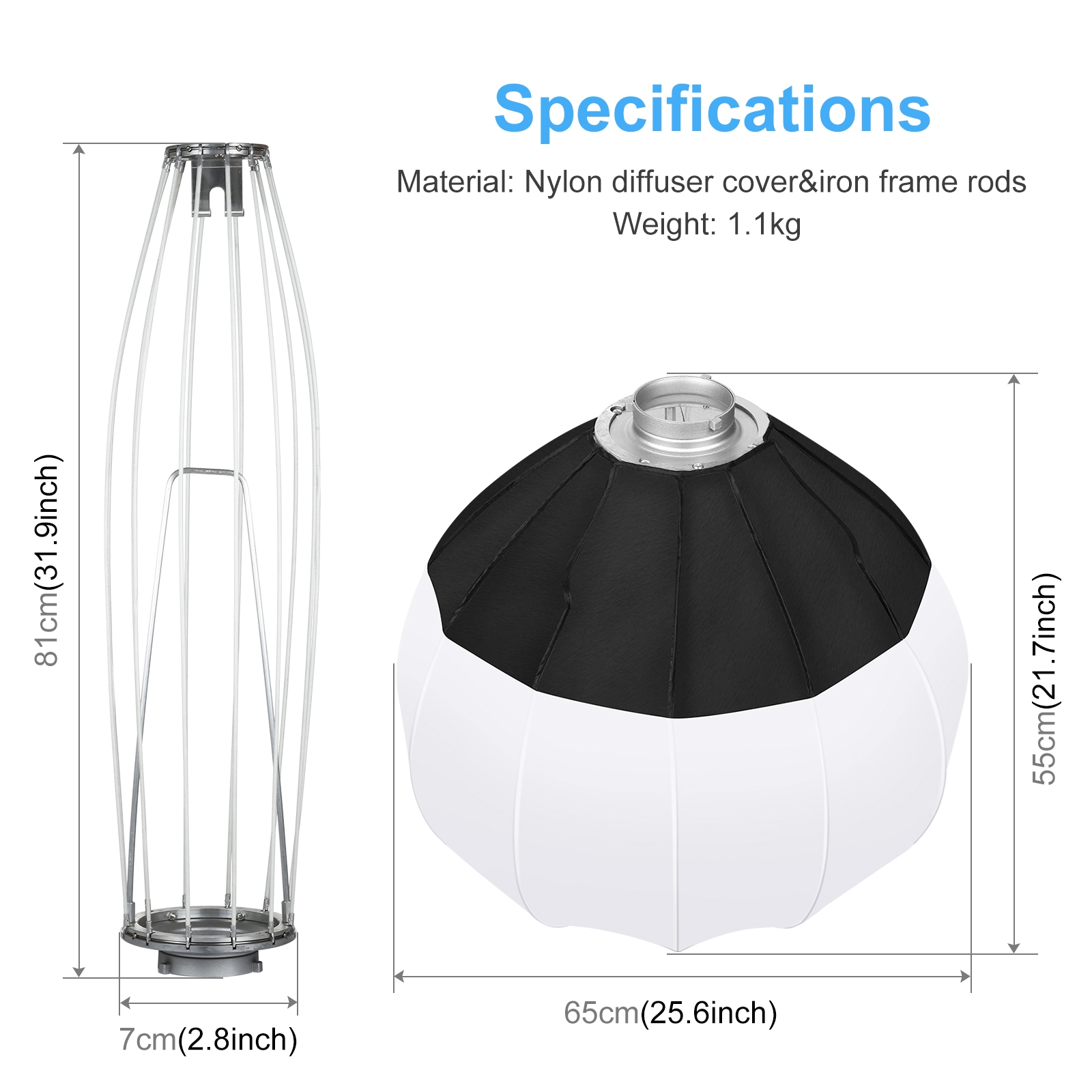PULUZ 65cm Foldable Lantern So - Photography Lighting Diffuser 评论和价格