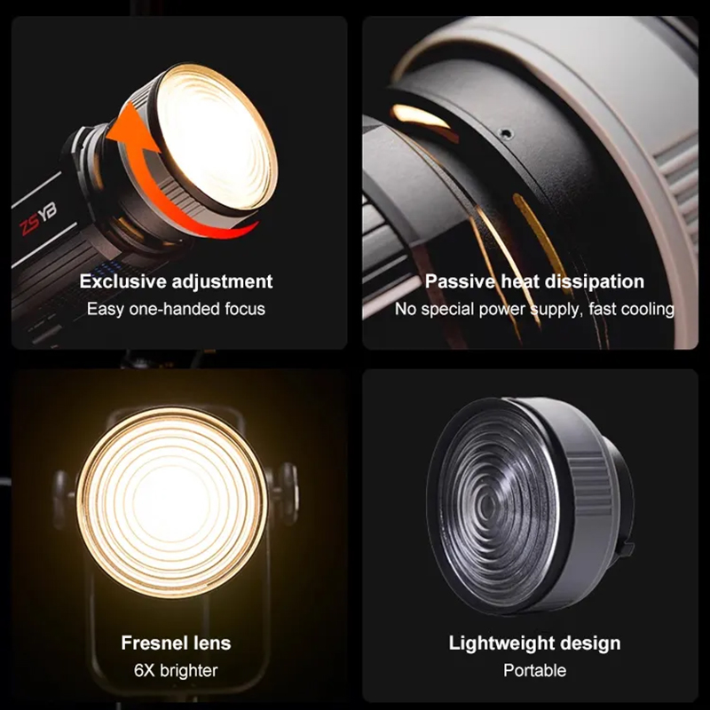 Fresnel Lens 15-55 Degree Adju - Photography Lighting And Background 评论和价格