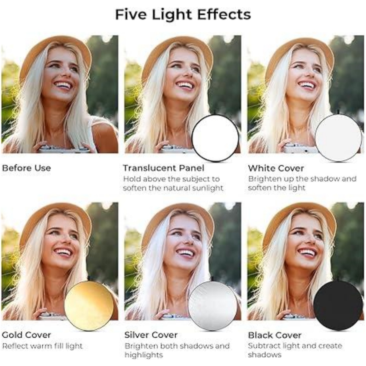 HUANYINGBJB Portable 5 in 1 Ph - Photography Lighting Diffuser 评论和价格