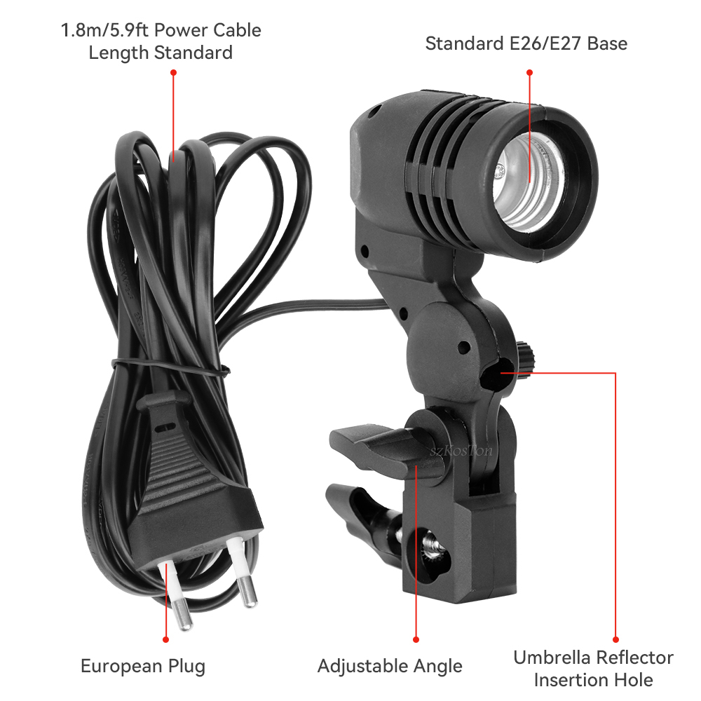 Single Head Bulb Holder E27 So - Photography Umbrella Lighting Kit 评论和价格