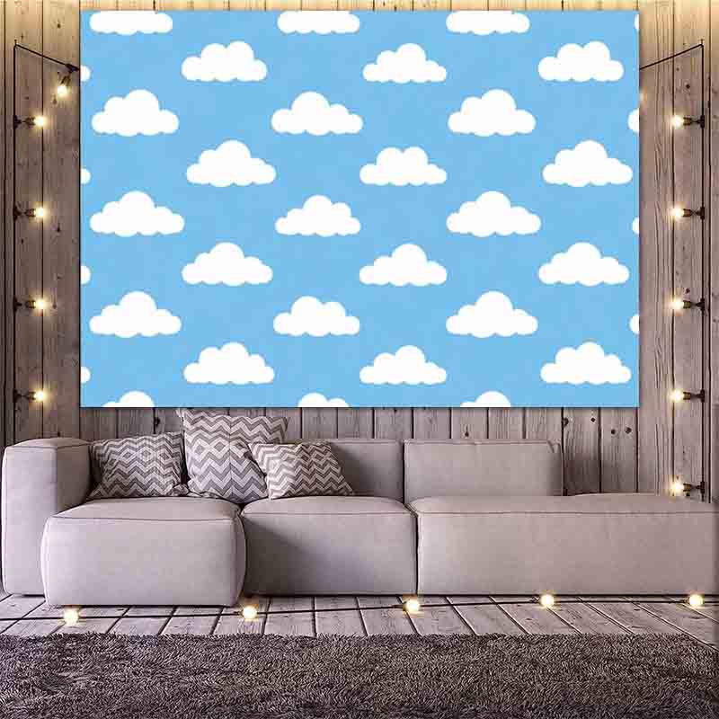 Cartoon Simple Blue Sky White  - Photography Lighting And Background 评论和价格