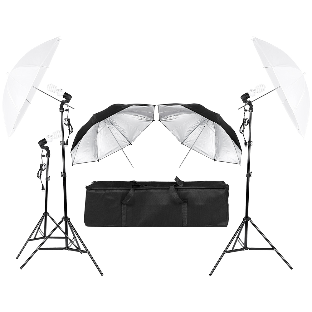 3*45W Photography Photo Video  - Photography Umbrella Lighting Kit 评论和价格