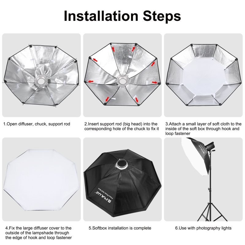 PULUZ 95cm Octagon Photography - Photography Lighting Diffuser 评论和价格