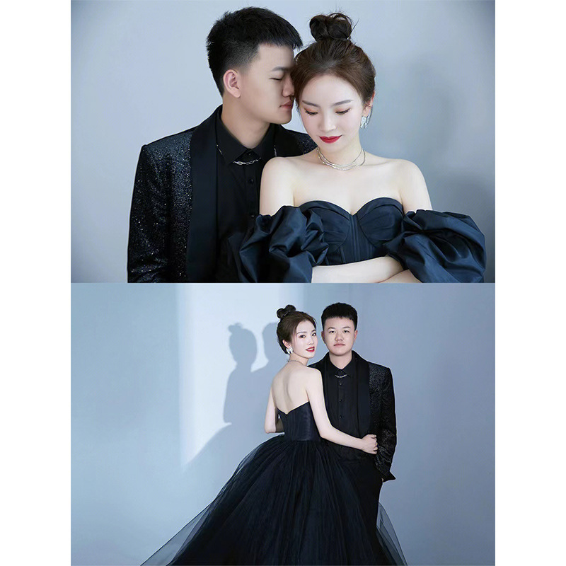 Hebe Style Long Satin Wedding  - Photography Lighting Style 评论和价格