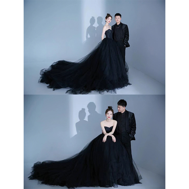 Hebe Style Long Satin Wedding  - Photography Lighting Style 评论和价格