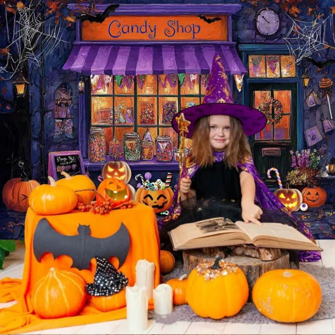 Purple Halloween Shop Theme Pa - Photography Lighting And Background 评论和价格