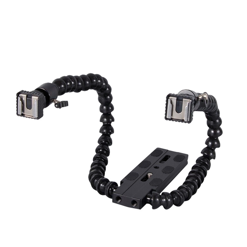 Flexible Dual Arm Hot Shoe Fla - Macro Photography Lighting Kit 评论和价格