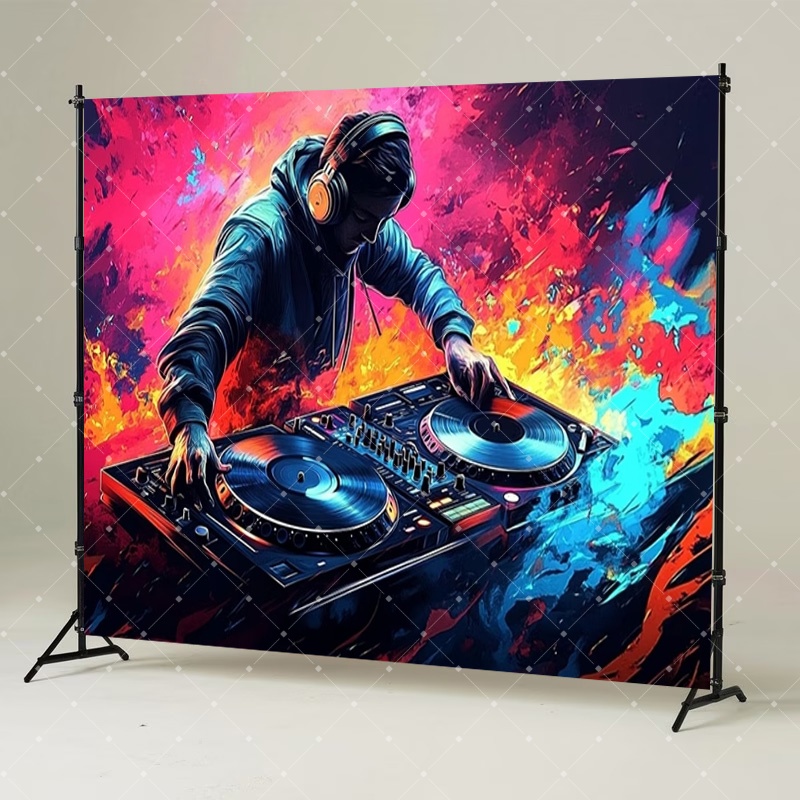 Hip Hop Music DJ Party Decorat - Photography Lighting And Background 评论和价格