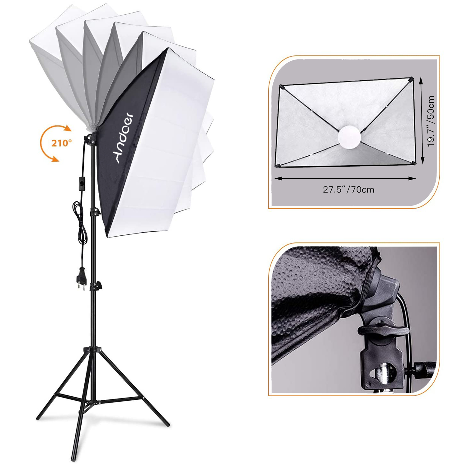 Andoer Softbox Lighting Set St - Photography Umbrella Lighting Kit 评论和价格