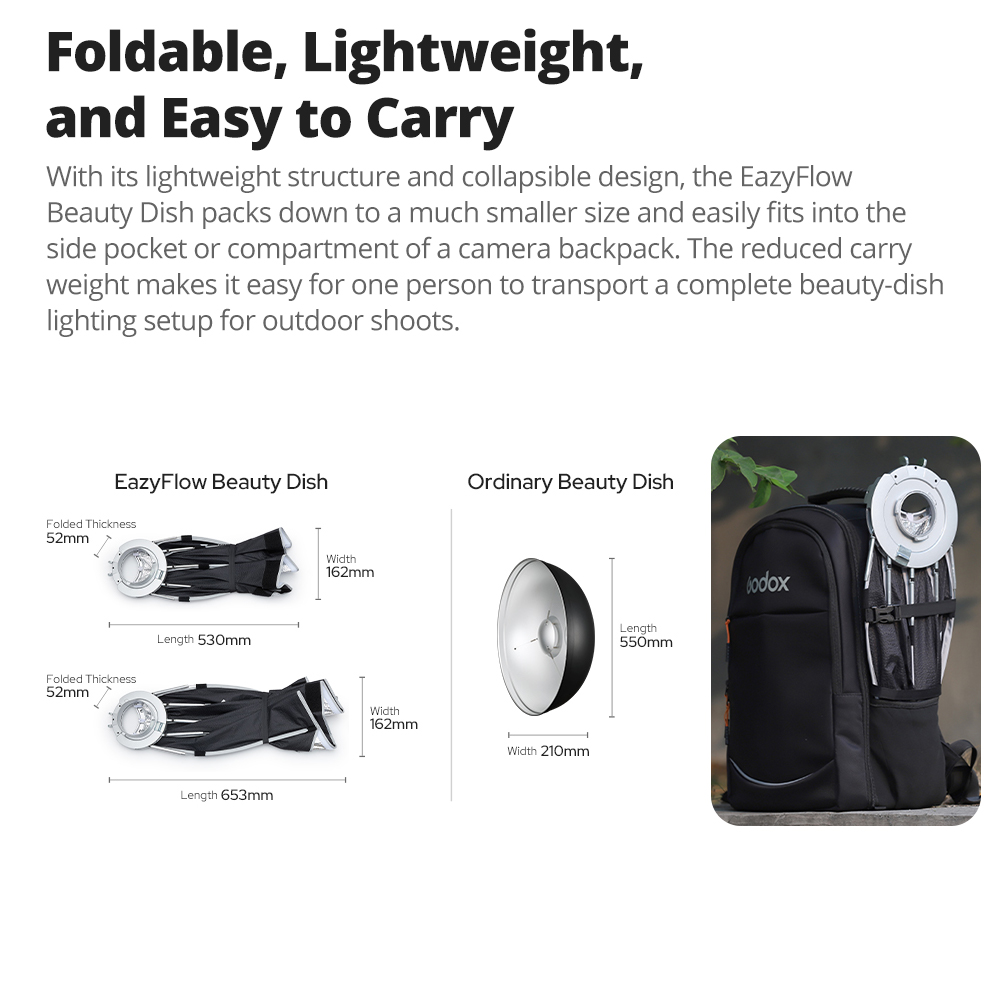 New Godox EazyFlow Beauty Dish - Photography Lighting For Products 评论和价格