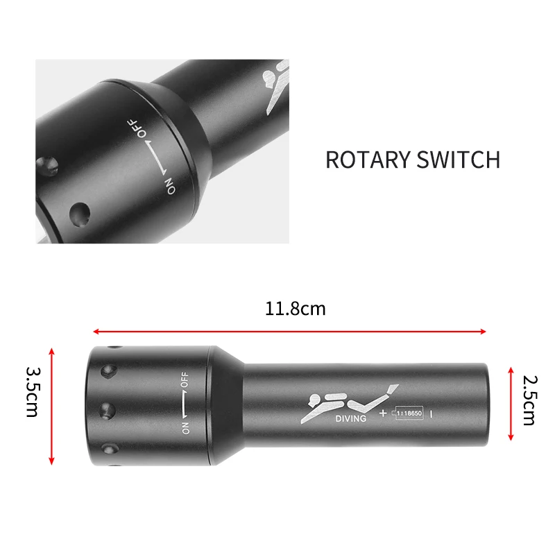 New T6 LED Diving Torch Long-R - Photography With Lighting 评论和价格