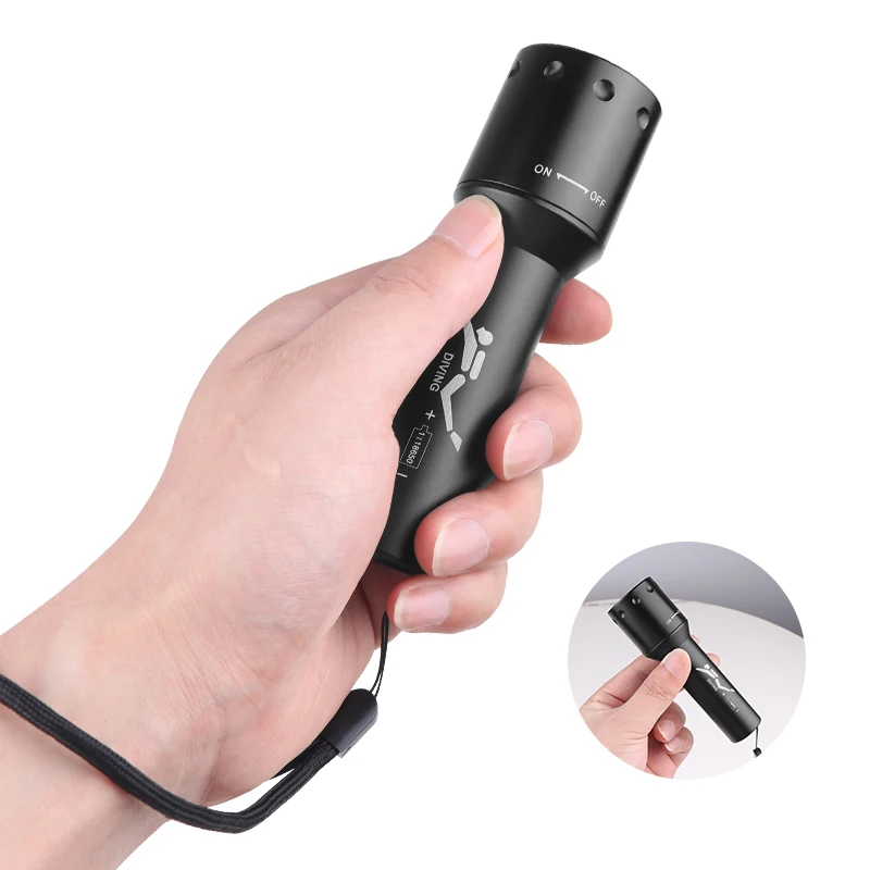New T6 LED Diving Torch Long-R - Photography With Lighting 评论和价格