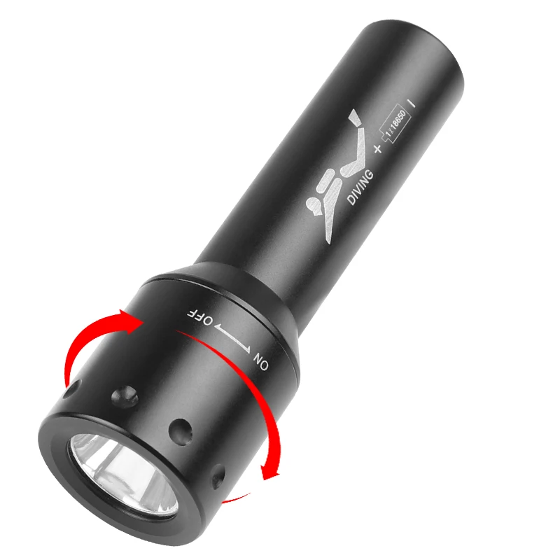 New T6 LED Diving Torch Long-R - Photography With Lighting 评论和价格