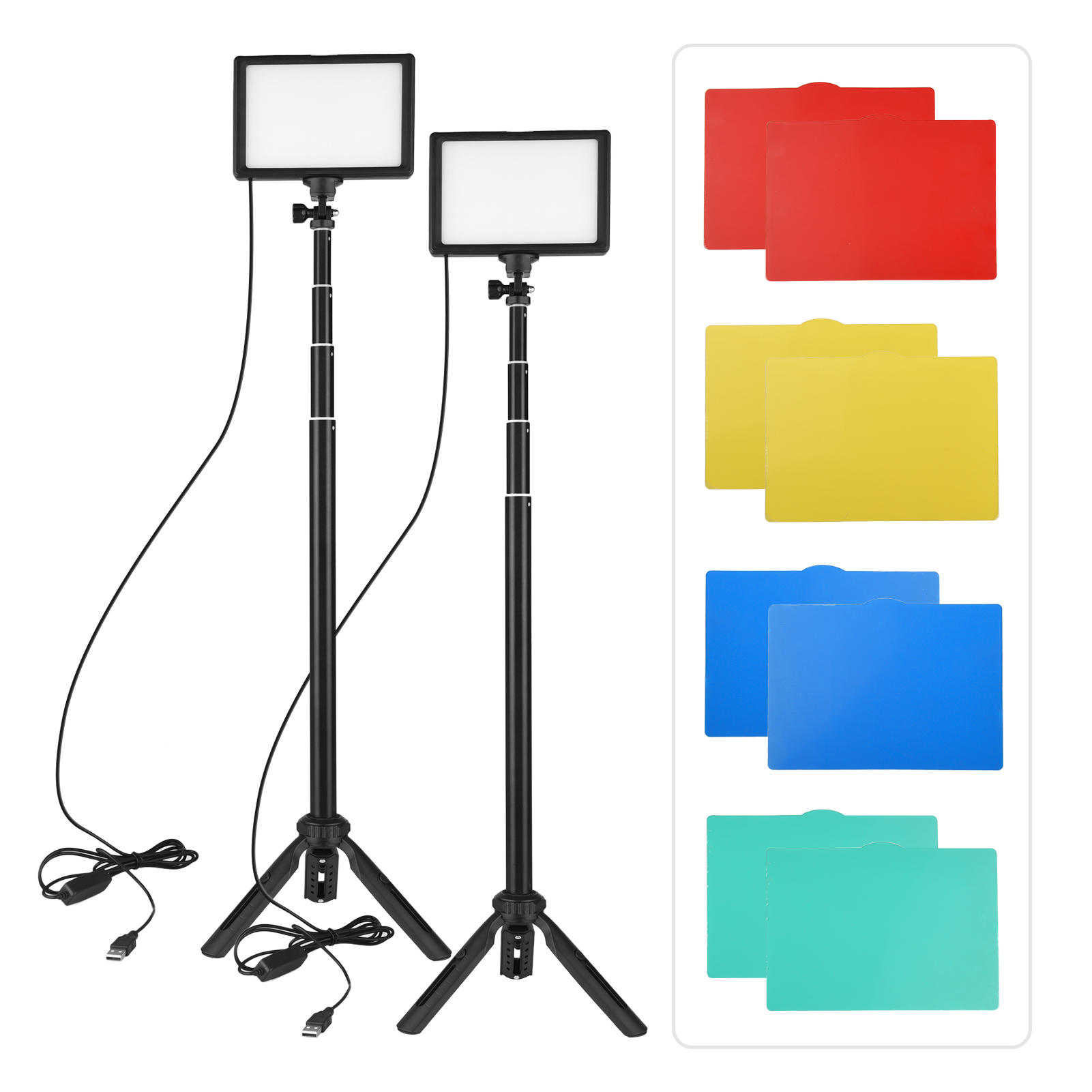 Andoer 2pcs LED Video Light Ki - Photography Umbrella Lighting Kit 评论和价格