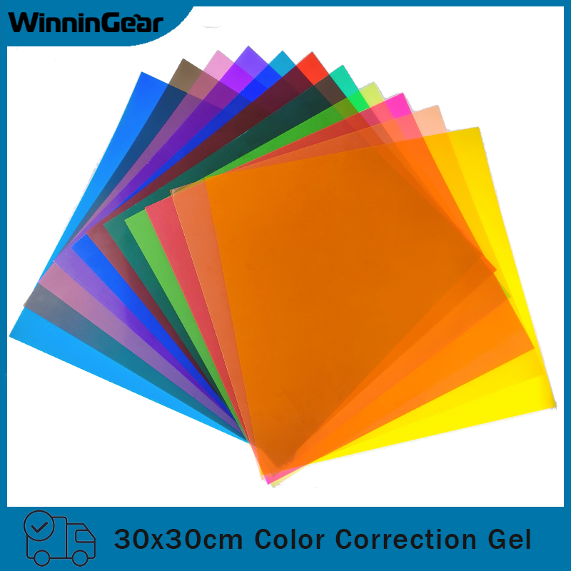 30x30cm 11Pcs PVC Gel Light Fi - Photography Umbrella Lighting Kit 评论和价格