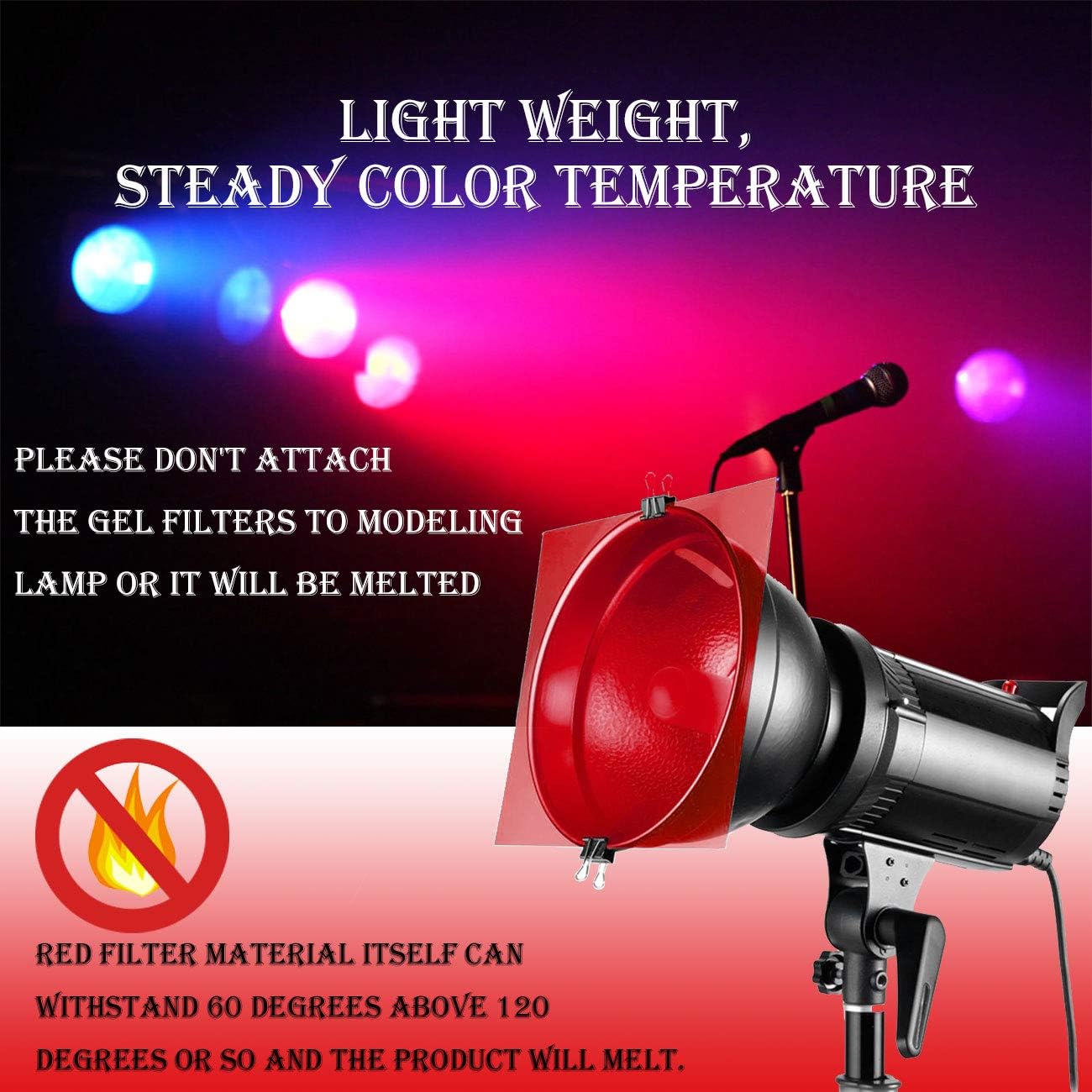 30x30cm 11Pcs PVC Gel Light Fi - Photography Umbrella Lighting Kit 评论和价格