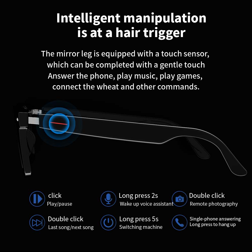 SENBONO E13 Smart Glasses:Blue - Photography Lighting Gear 评论和价格